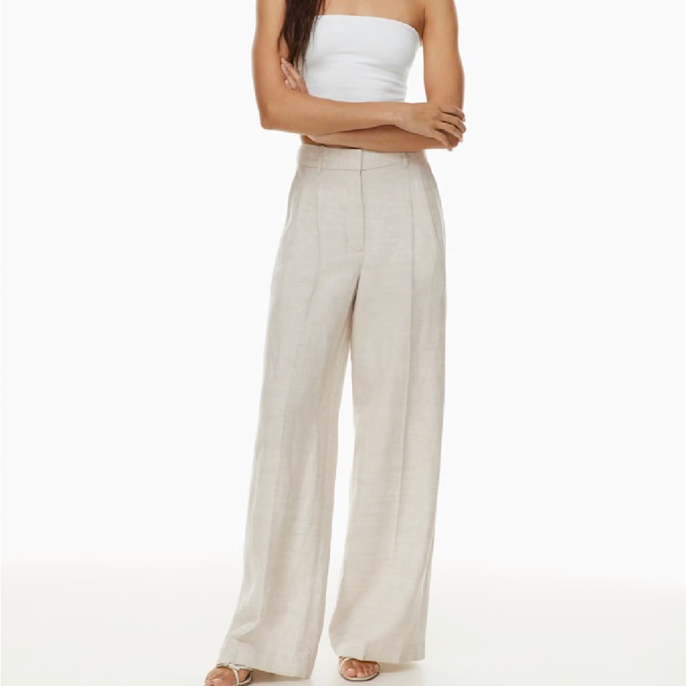 Aritzia Effortless Pant in Linen - Wide